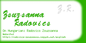 zsuzsanna radovics business card